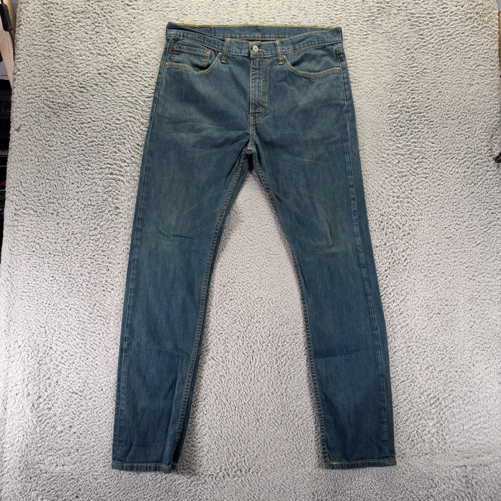 Levi's 508 Jeans Mens 34x34 Blue Cotton Denim Straight Workwear Travel Stretch